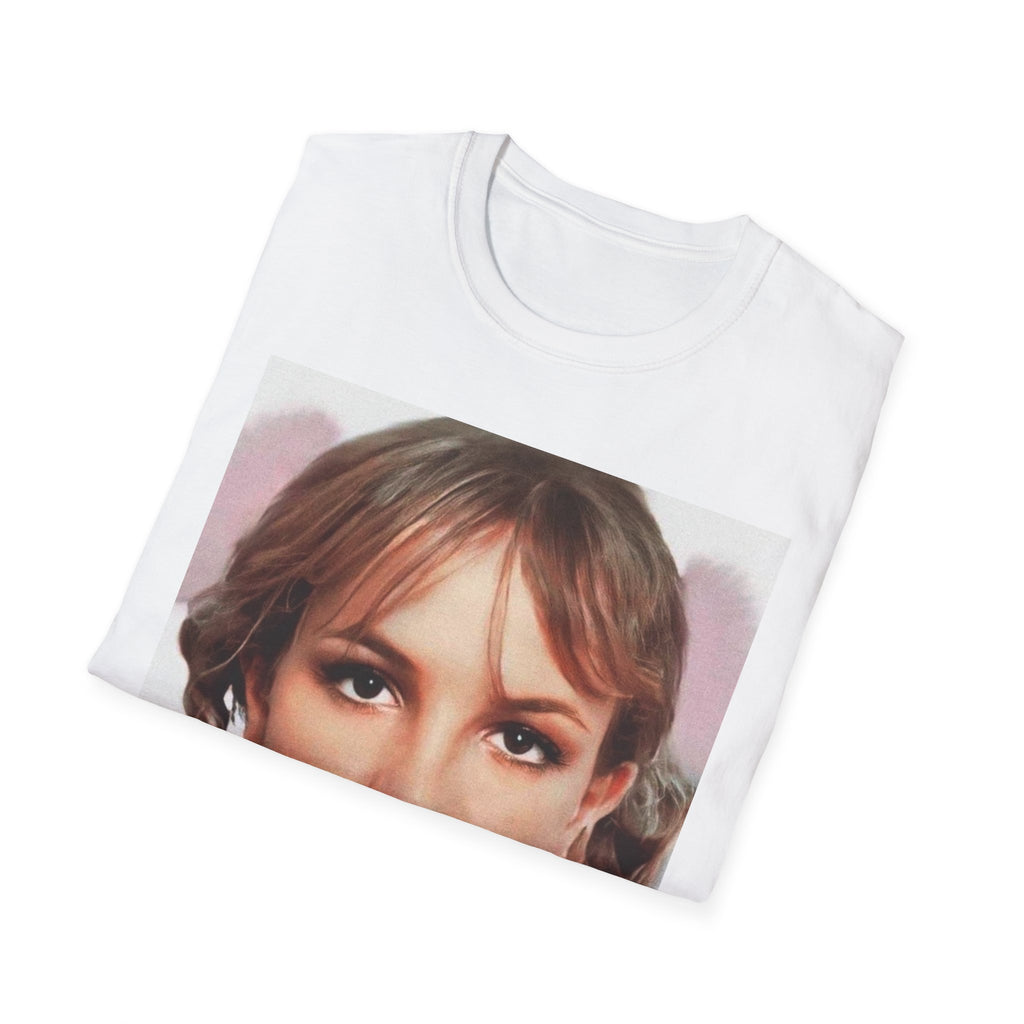 Girl with Bubblegum T-Shirt Retro Portrait, Pigtails, Pop Art Style