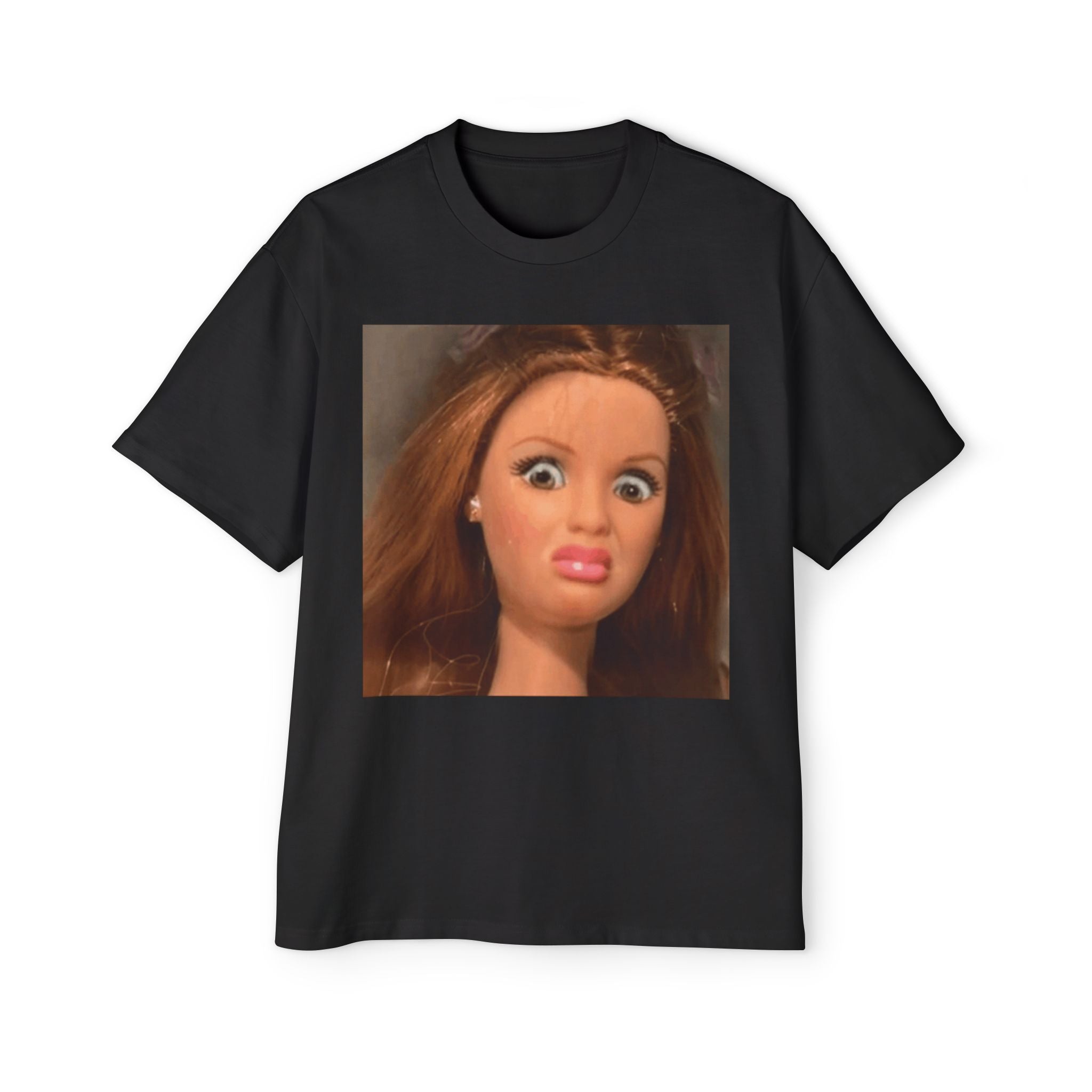 Funny Doll Face Oversized T‑Shirt