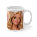 Blonde Doll Face Mug Funny Expression
