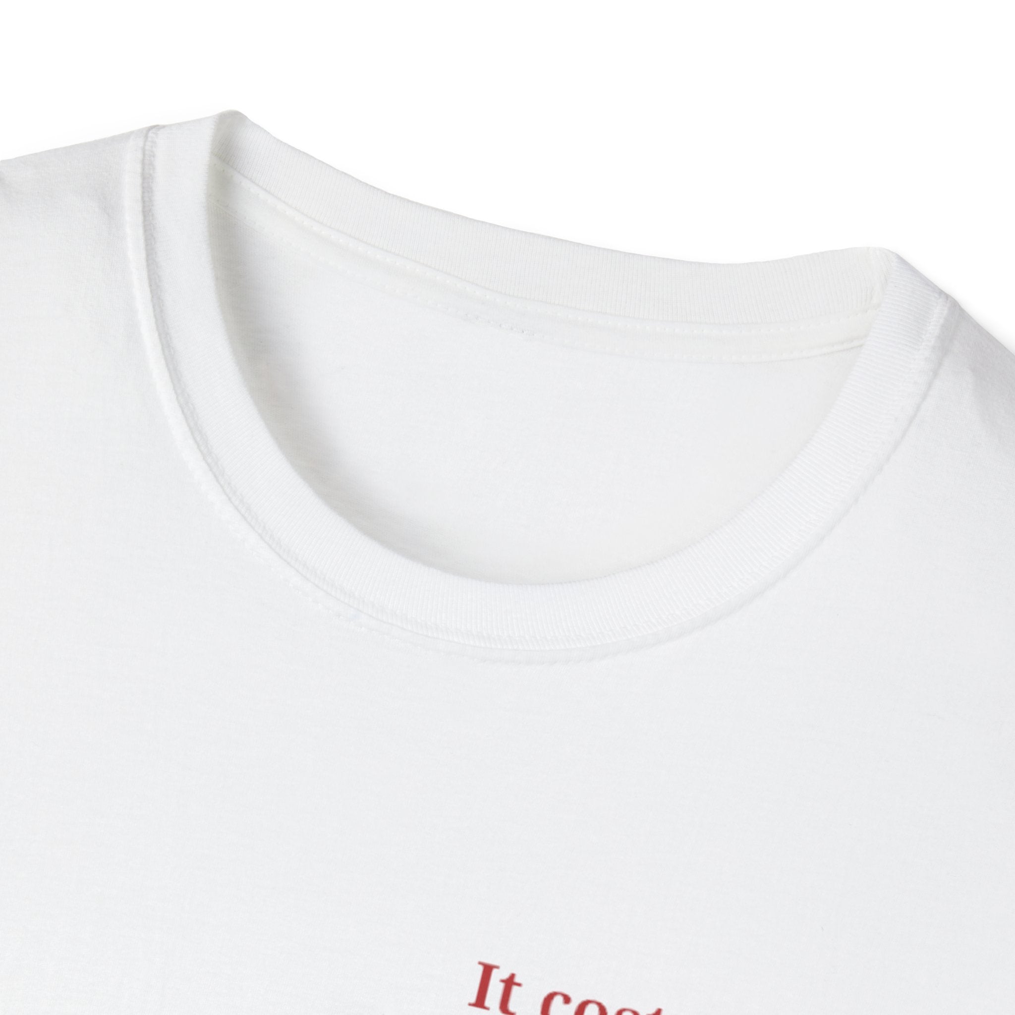 It costs 0.00 to be a nice person T-Shirt  Minimal Text Tee