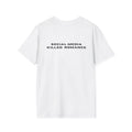 Social Media Killed Romance T-Shirt Minimal Typography, Back Print