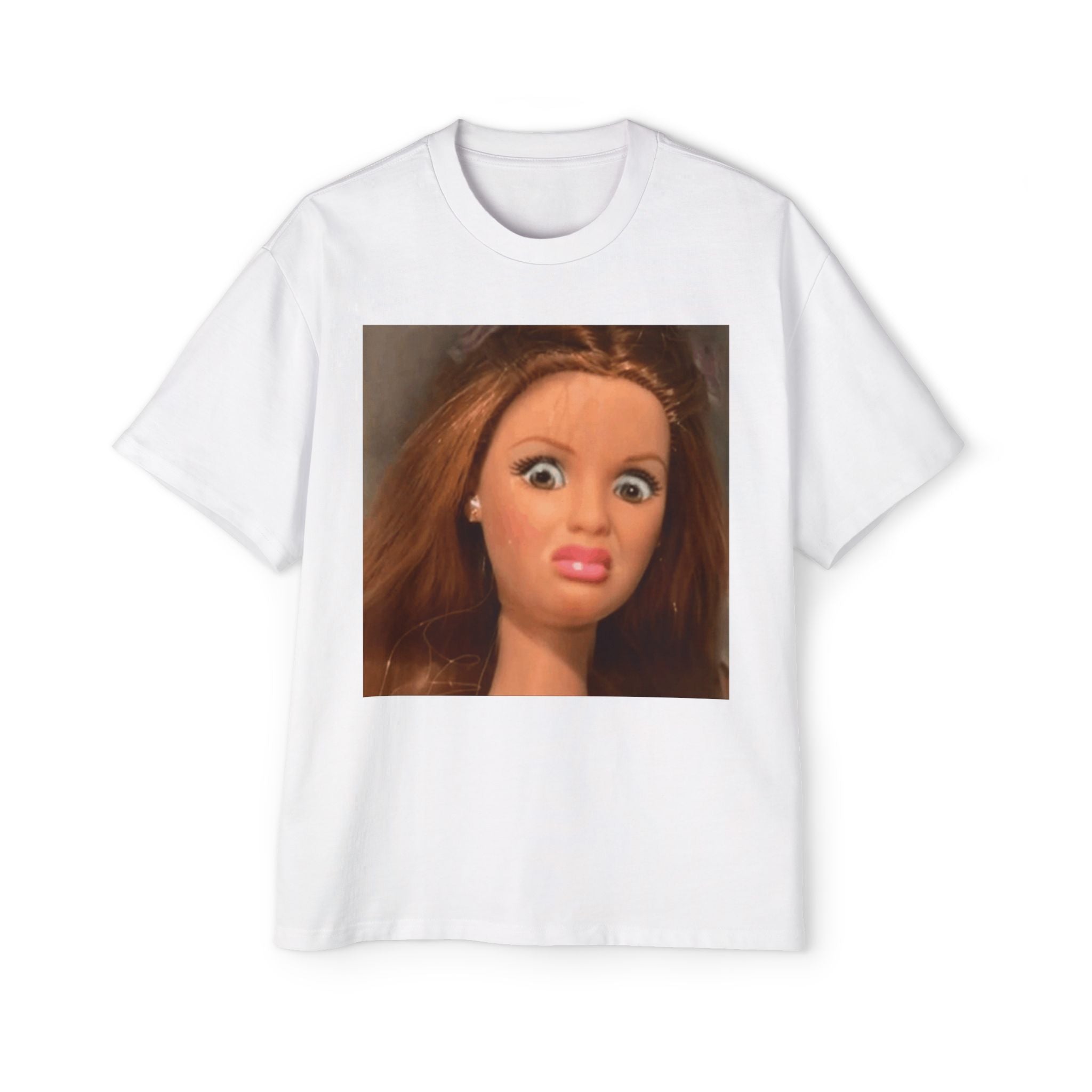 Funny Doll Face Oversized T‑Shirt