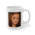 Funny Doll Face Mug  Humorous Doll Ceramic Coffee Cup