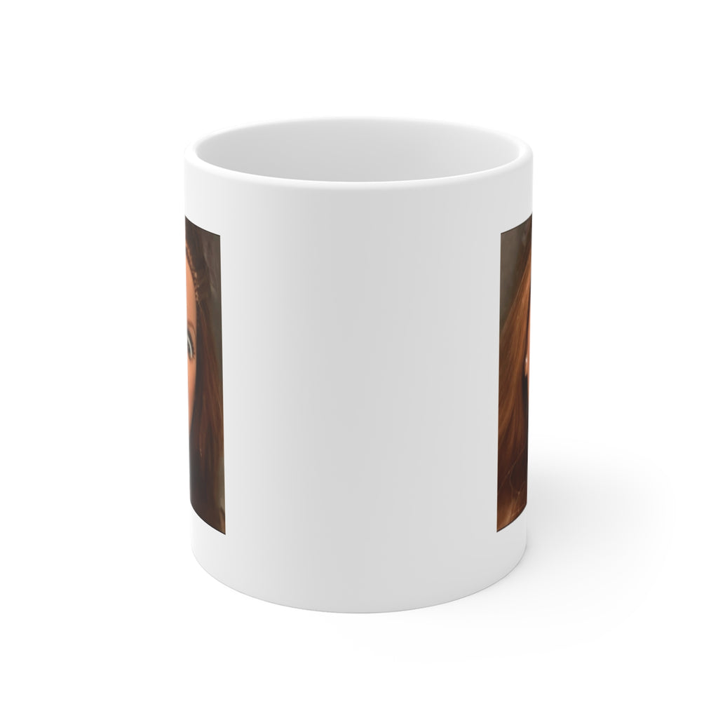 Funny Doll Face Mug  Humorous Doll Ceramic Coffee Cup