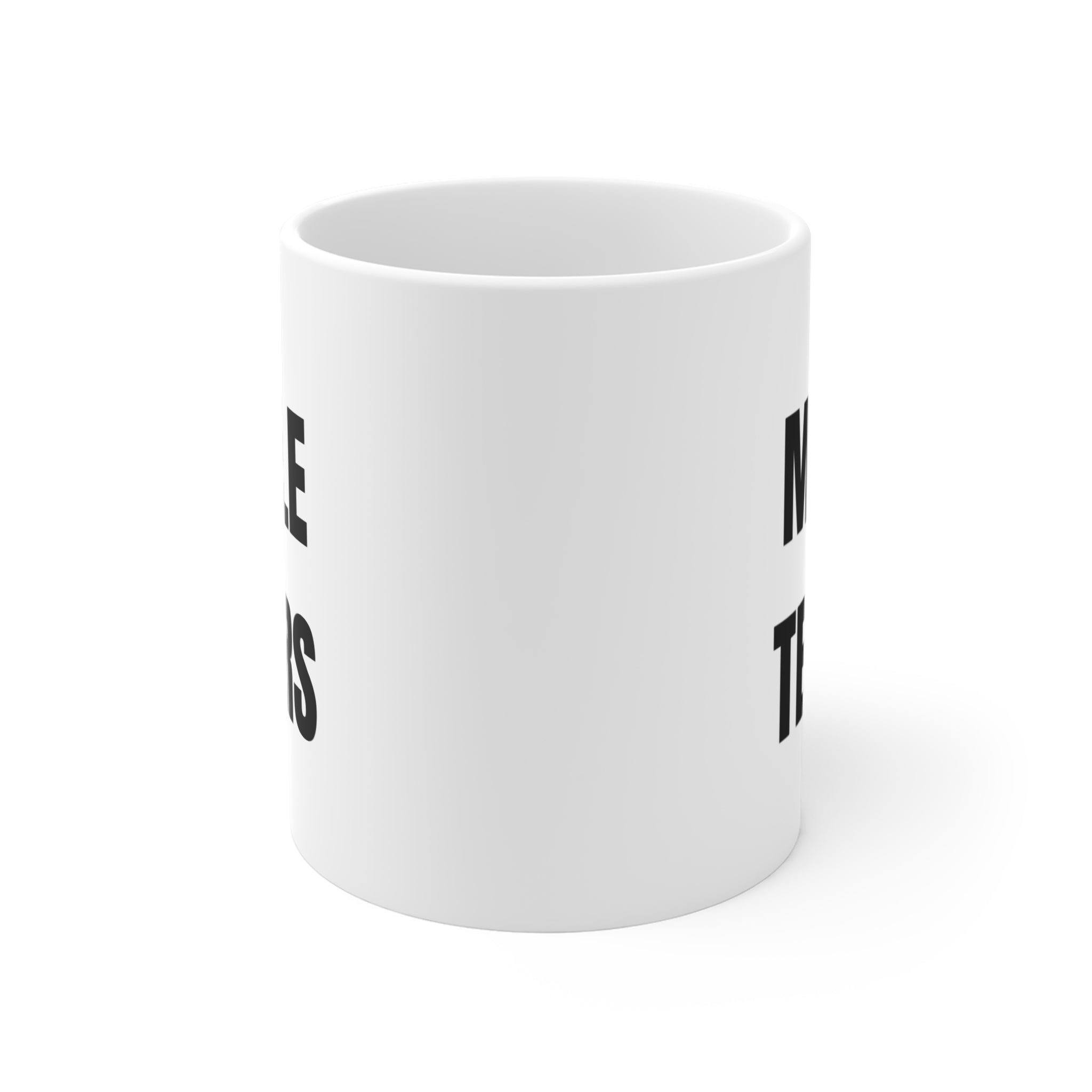 Male Tears Mug | White Ceramic Coffee Cup