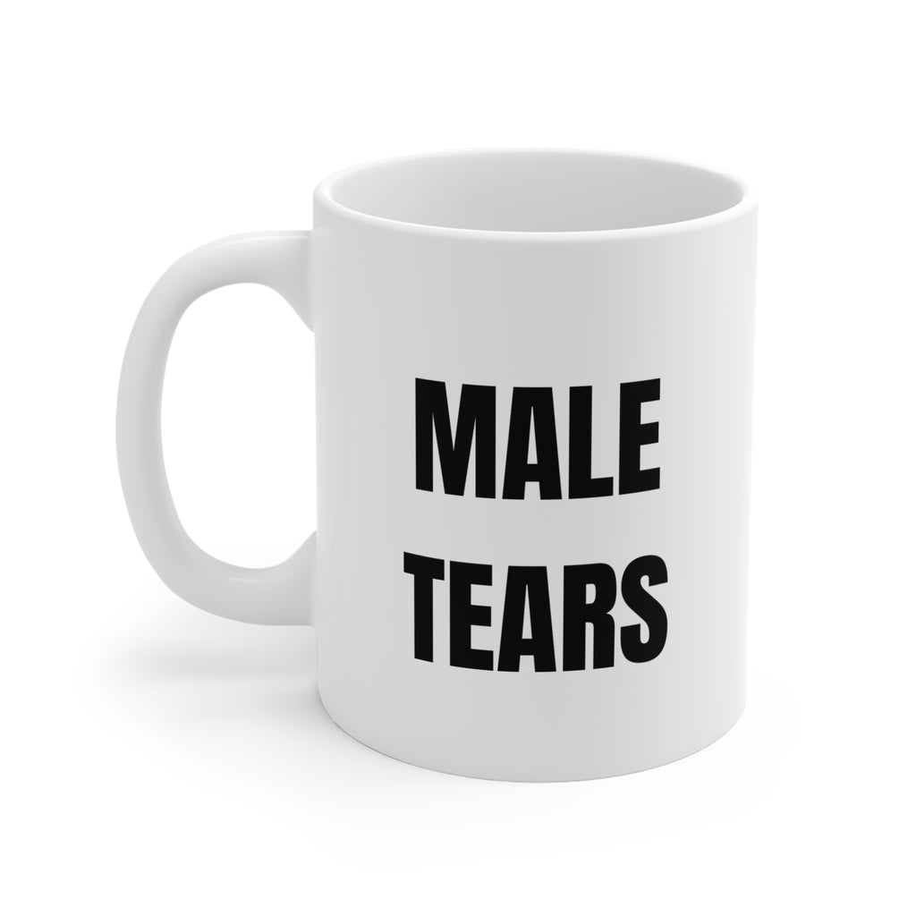 Male Tears Mug | White Ceramic Coffee Cup